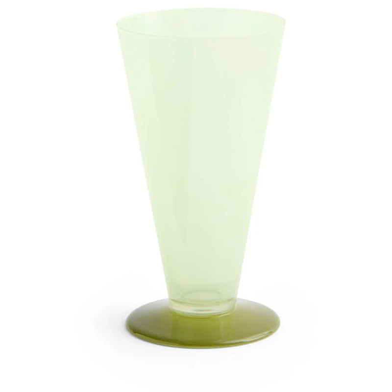 Conical Vase Small, Light Green / Dark Lime