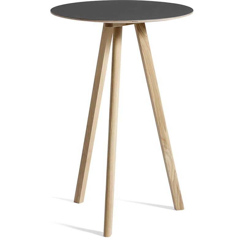 CPH 20 2.0 Baaripöytä Ø70x105 cm, Vesipohjaisella Lakalla Käsitelty Tammi / Musta