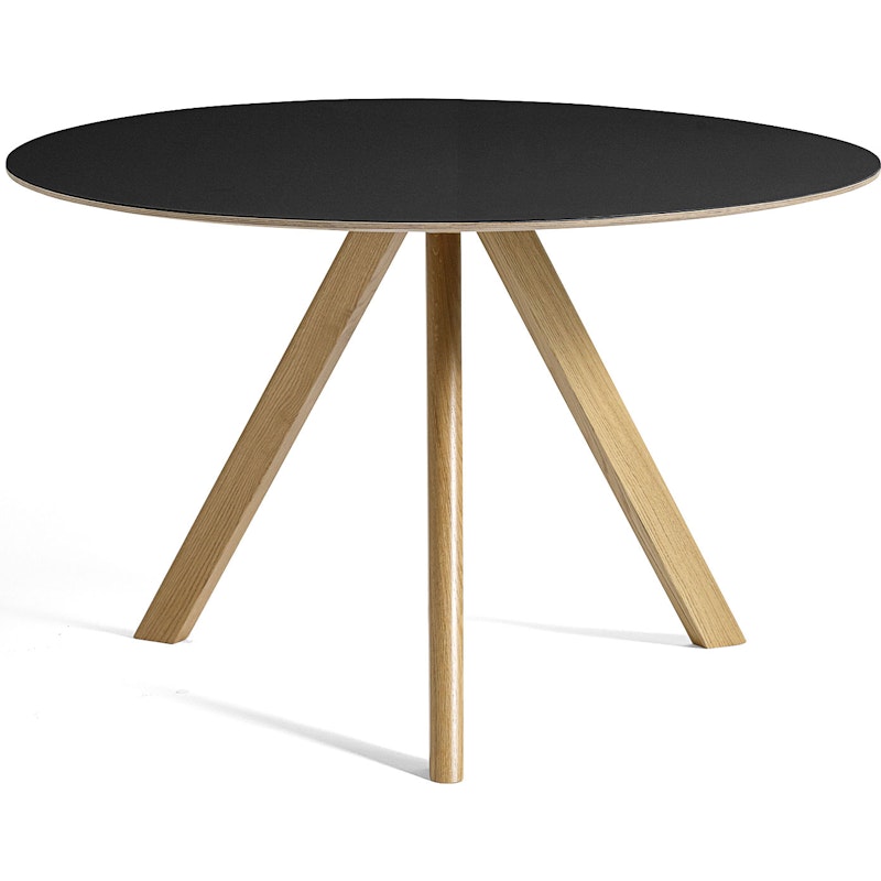 CPH 20 2.0 Pöytä Ø120 cm, Vesipohjalakattu Tammi / Musta