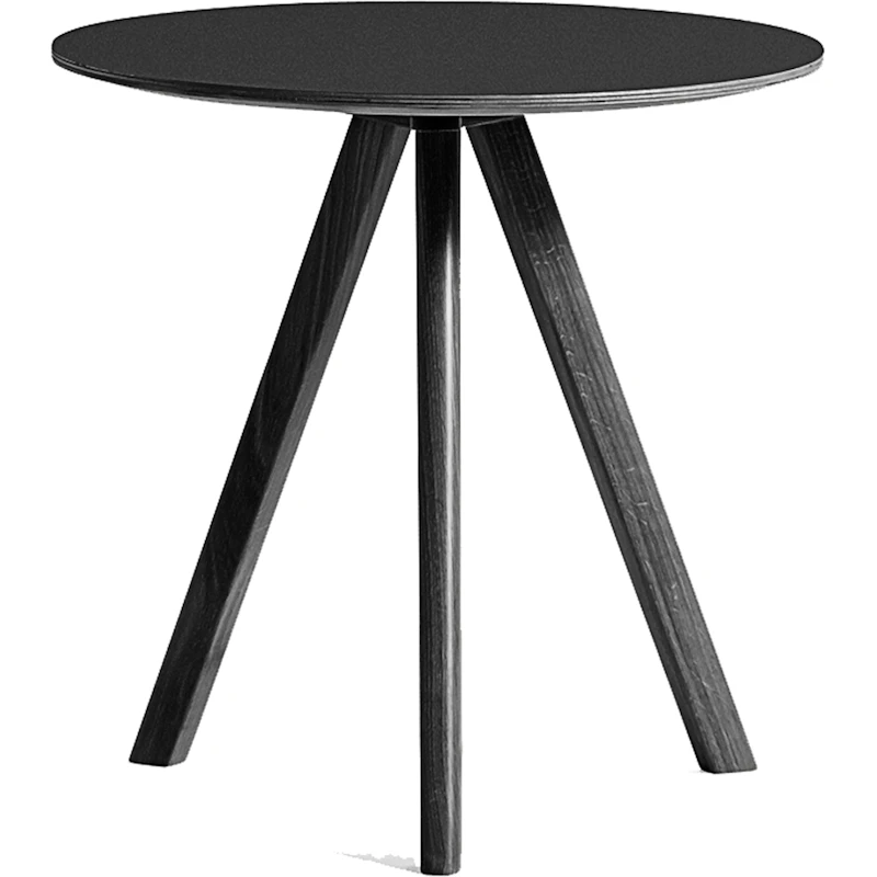 CPH 20 2.0 Sivupöytä Ø50x49 cm, Vesipohjaisella Lakalla Käsitelty Tammi / Musta