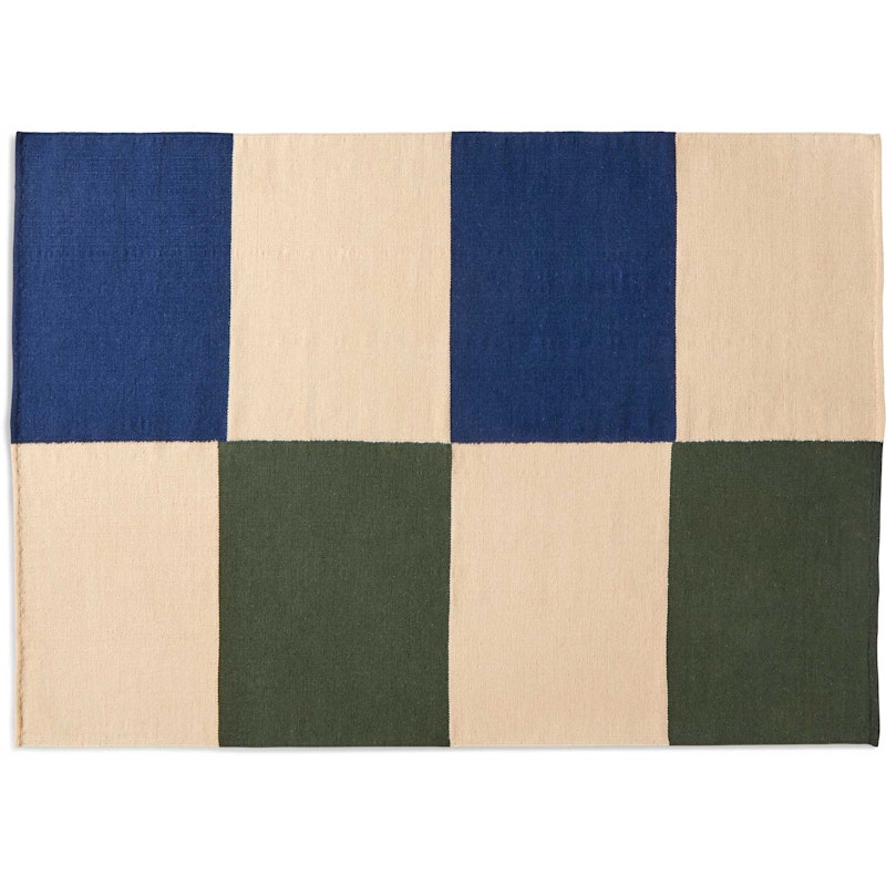 Flat Works Villamatto, Peach Green Check, 170x240 cm