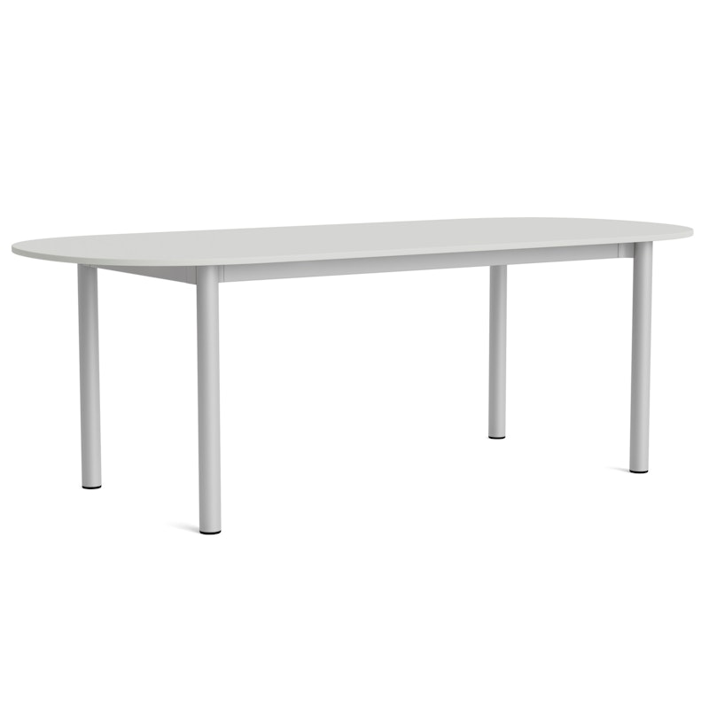 Annex Pöytä Soikea 95x220 cm, Alumiini / Linoleumi Sky Grey