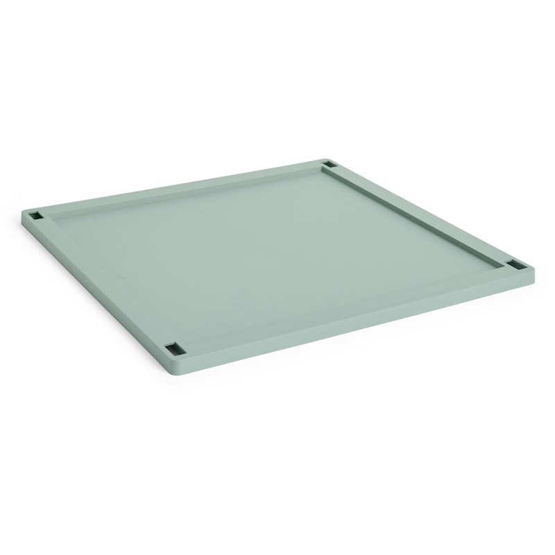 Colour Crate Plastic Large Square Kansi, Sage Green