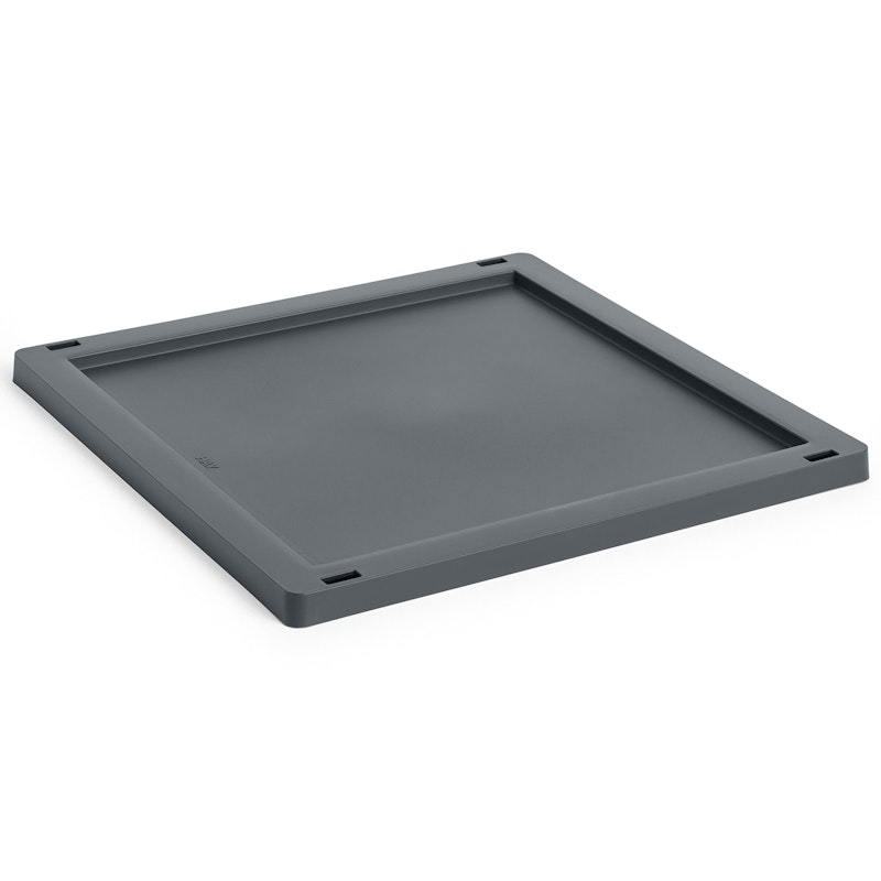 Colour Crate Plastic Medium Square / Cube Kansi, Charcoal