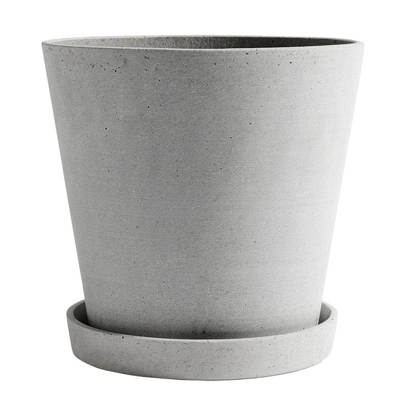 Flowerpot Ruukku Pikkulautasella Harmaa, Ø26 cm XXL