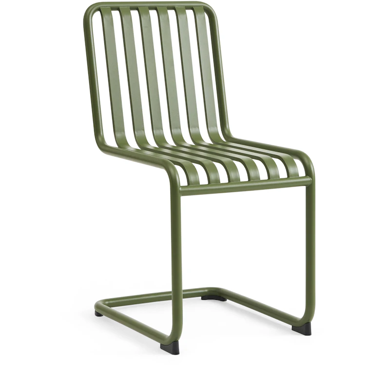 Palissade Cantilever Chair, Olive powder coated steel