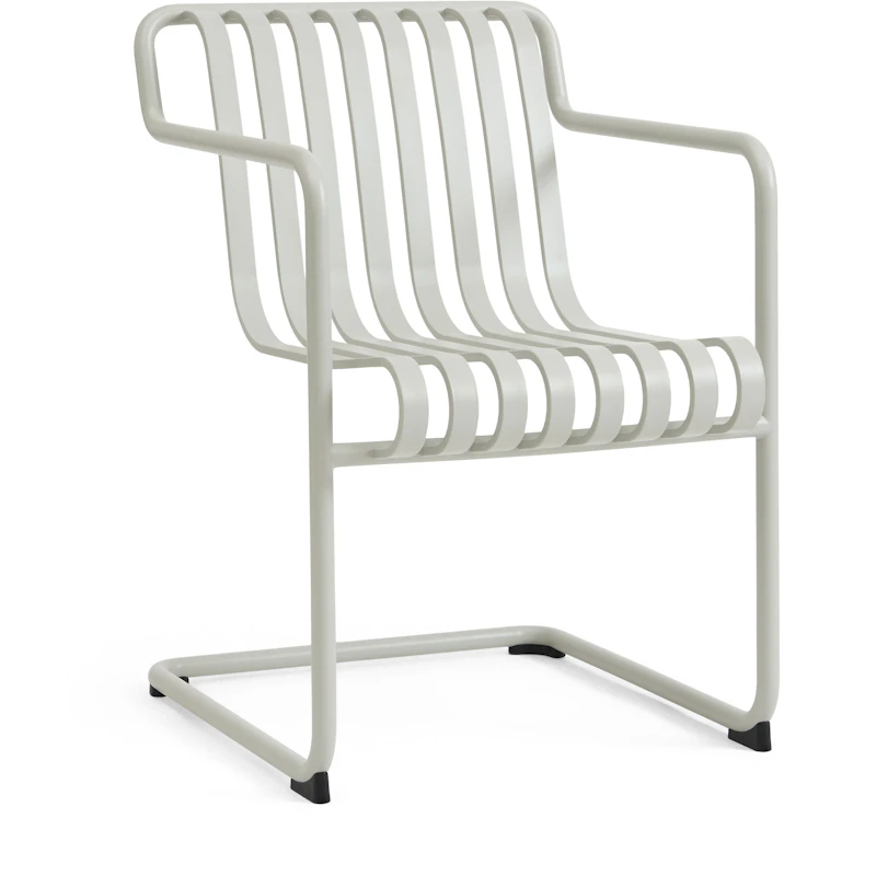 Palissade Cantilever Dining Armchair, Sky grey powder coated steel