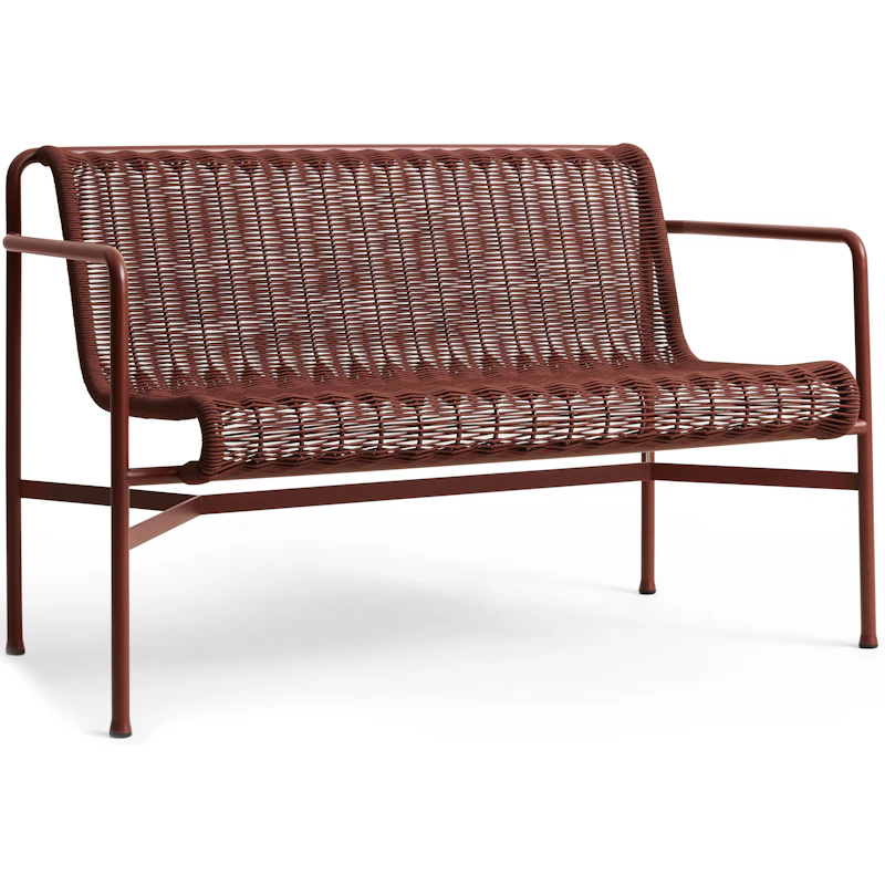 Palissade Cord Ruokailupenkki Käsinojilla, Iron Red