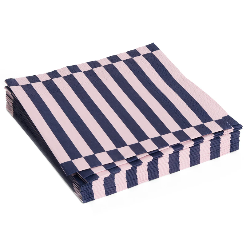Pattern Servetit 40x40 cm, Tummansiniset / Light Pink