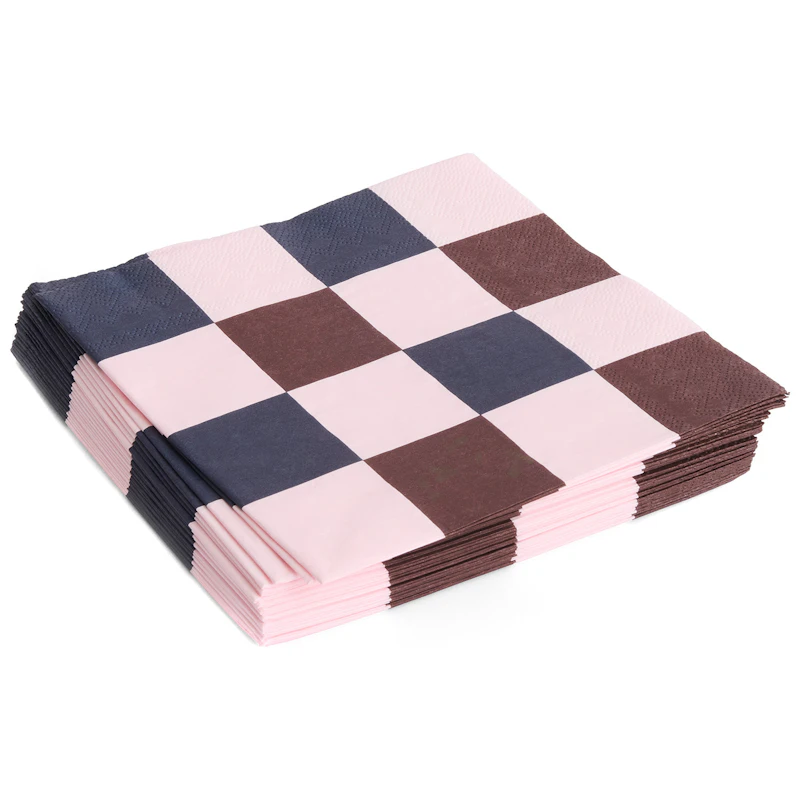 Pattern Servetit 40x40 cm, Mustat / Light Pink