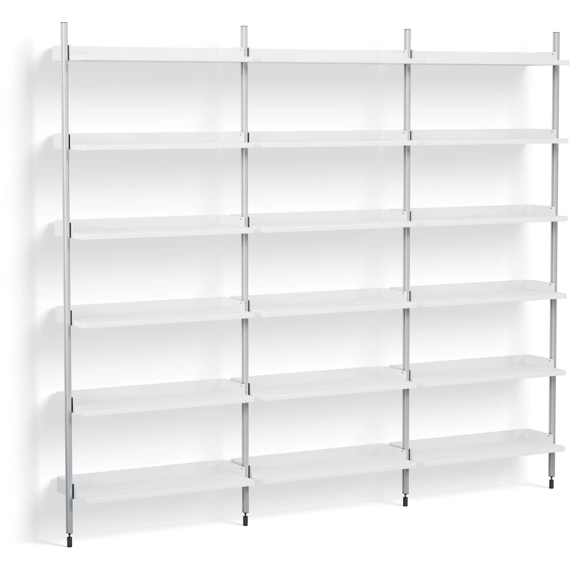 Pier System 103 3 columns, PS White / Aluminium