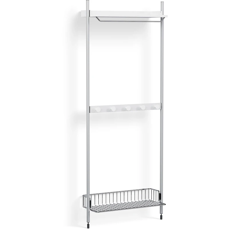 Pier System 1041 1 column, PS White / Aluminium