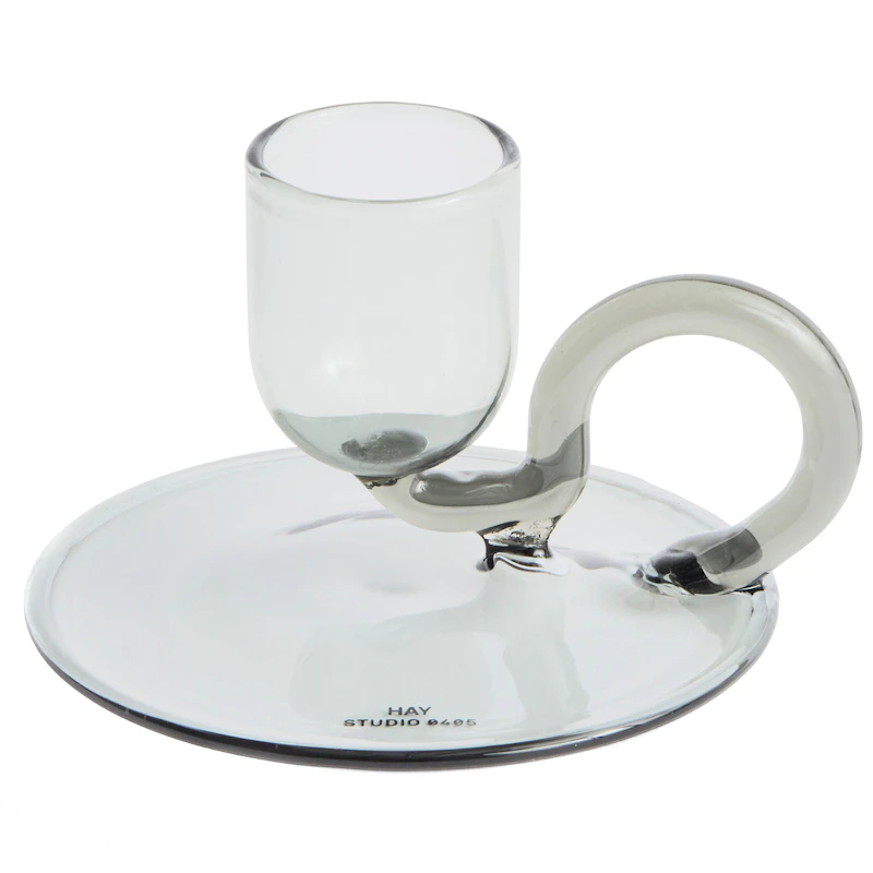 Tiny Candleholder Curved, Grey