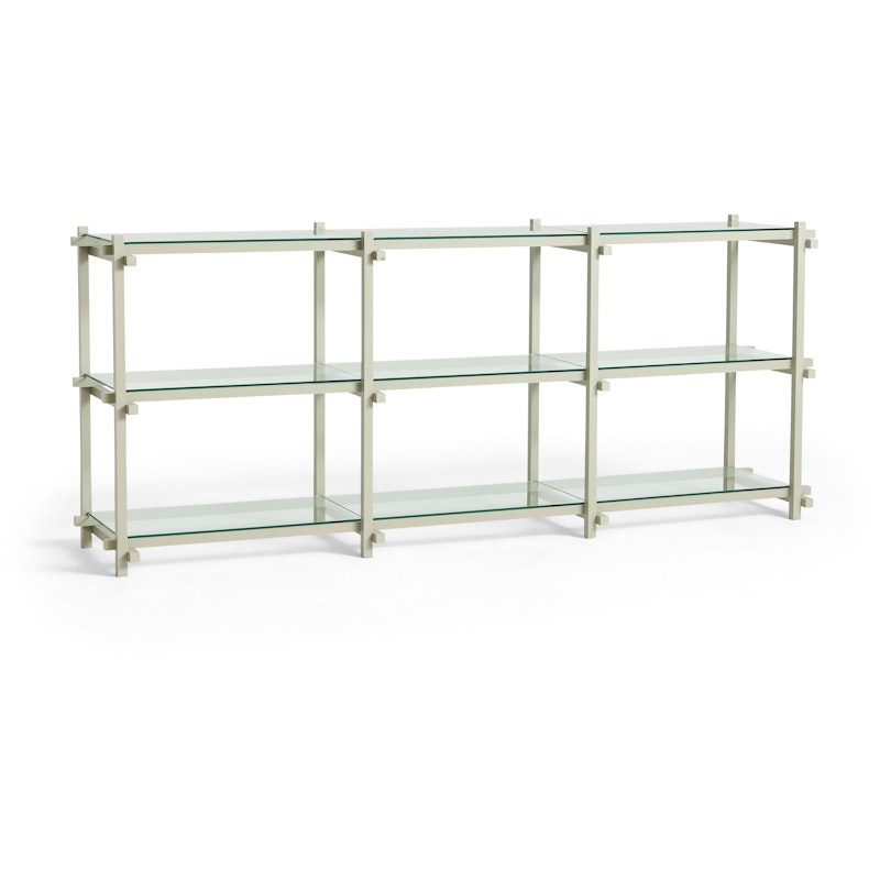 Woody Hyllykkö 2.0 Low Smokey Grey Beech / Clear Glass