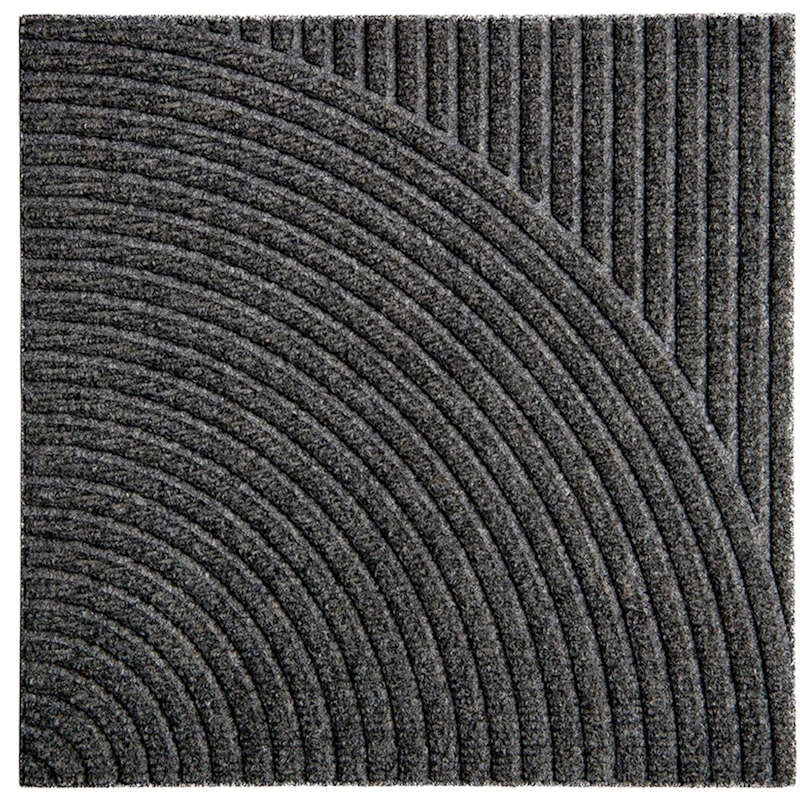 Zen Ovimatto 45x45 cm Vertical & Circular, Grey