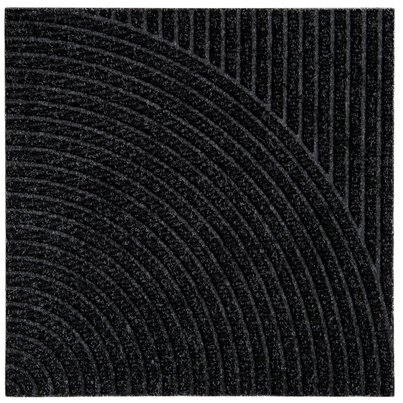 Zen Ovimatto 45x45 cm Vertical & Circular, Black