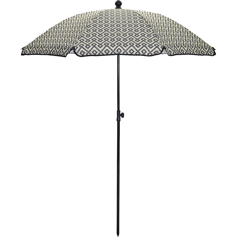 Aurinkovarjo Ø180 cm, Musta / Hiekanvärinen
