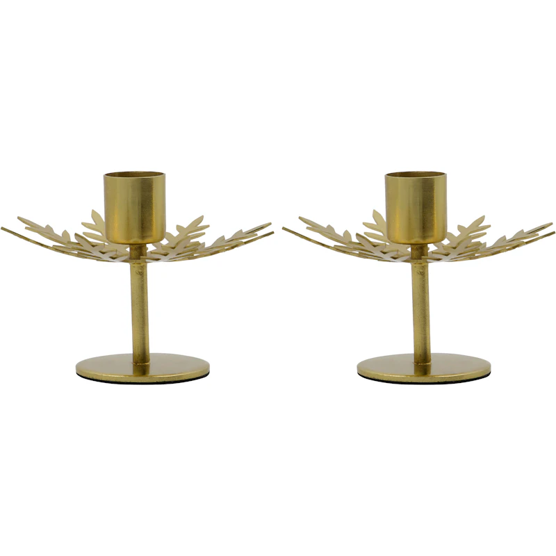 Snowflake Kynttilänjalka 2 kpl:n pakkaus, Antique Brass