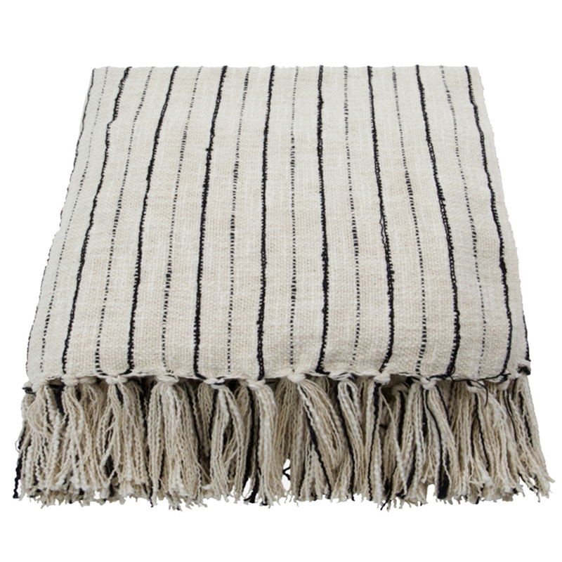 Lines Huopa 130x180 cm, Musta/Valkoinen