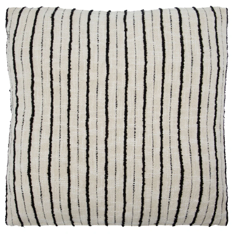 Lines Tyynynpäällinen 50x50 cm, Musta/Valkoinen