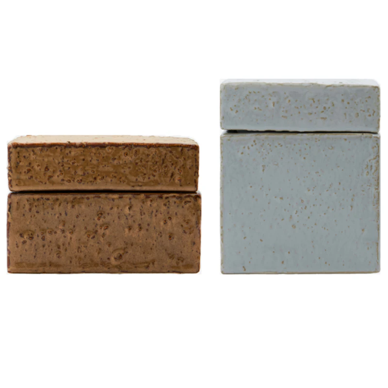 Treasure Säilytyspurkki 2 Kappaletta, Ruskea/Vaaleansininen