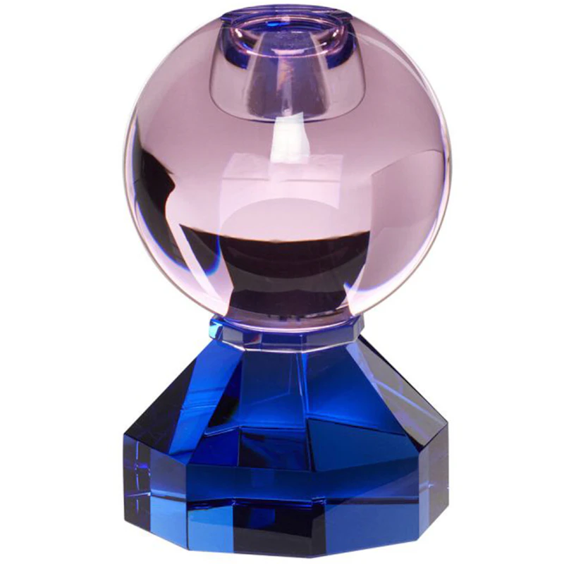 Gem Kynttilänjalka 11 cm, Pinkki/Sininen