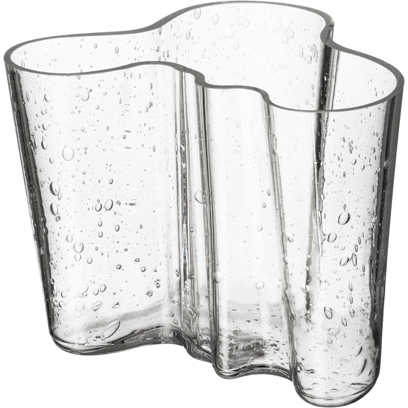 Aalto vase 120mm bubble glass clear