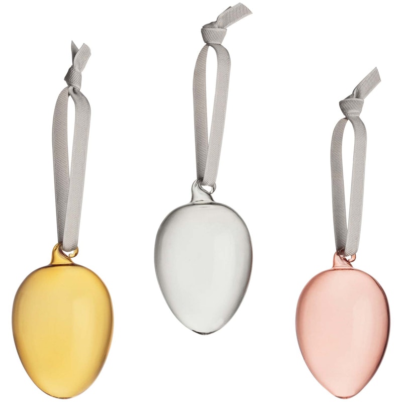 Glass Egg, 3 Pcs