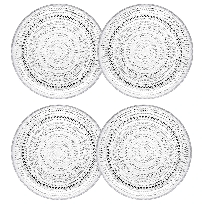 Kastehelmi Plate Clear 24,8 cm, 4 Pcs