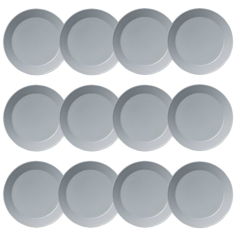 Teema Plate 26 cm Pearl Grey, 12 Pcs