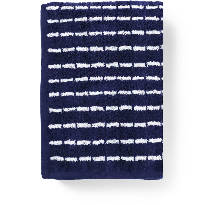 Nuance Pyyhe 50x100 cm, Tummansininen/Valkoinen