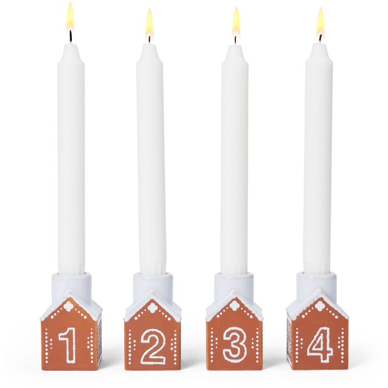 Gingerbread Adventtikynttelikkö H7,5 cm
