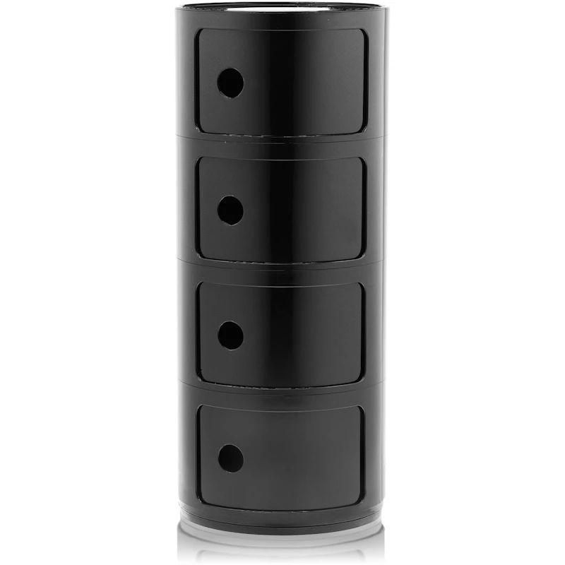 Componibili Classic Säilytys, Hohtava huolittelu 4 Osiolla, Musta