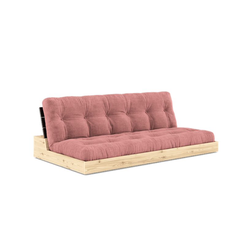 Base Sovesofa Med 5-lags Madrass Svart Natt/Rosa