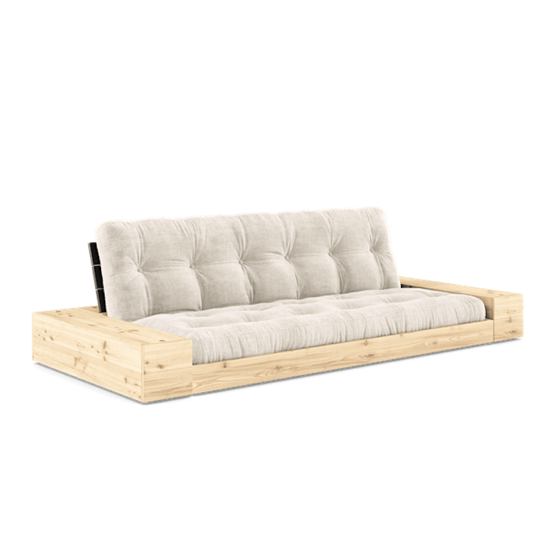 Base Sovesofa Med Sideboks og 5-lags Madrass Black Night/Ivory