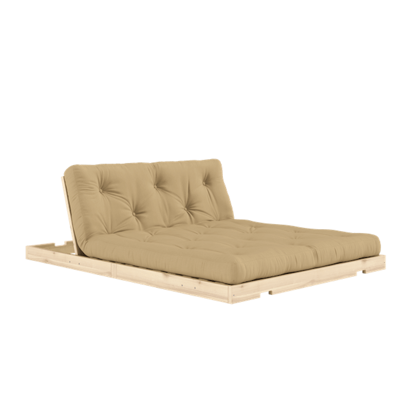 Flip-sovesofa Med Madrass 140x200 Beige/Raw