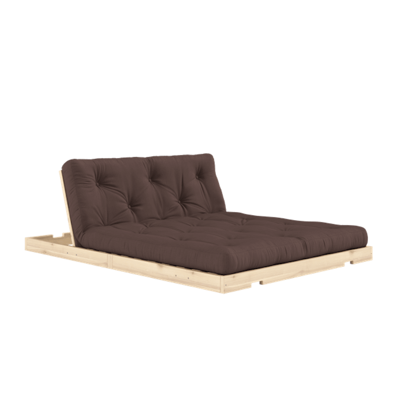 Flip-sovesofa Med Madrass 140x200 Brun/Raw