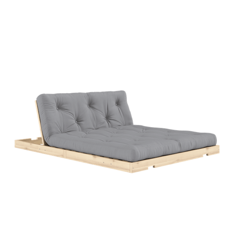 Flip-sovesofa Med Madrass 140x200 Grå/Raw