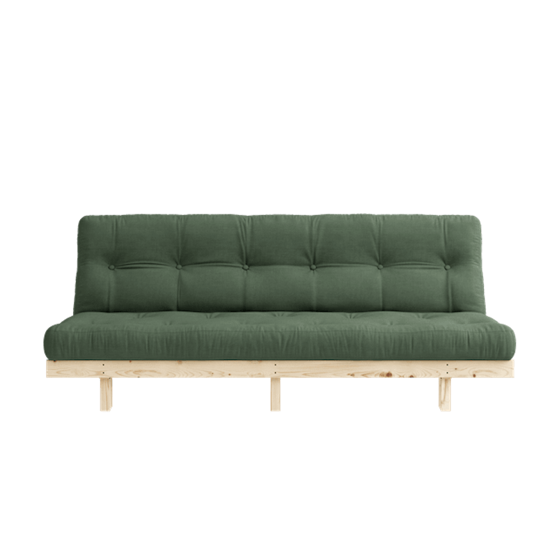 Lean Sovesofa Med 5-lags Madrass 130x190 Olivengrønn/Raw