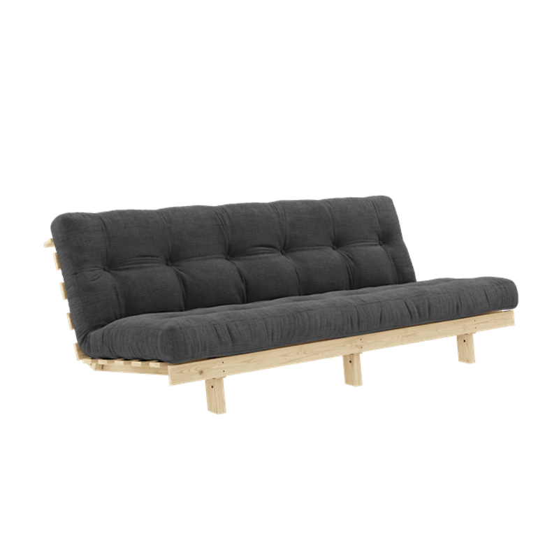Lean Sovesofa Med Alpha Madrass 130x200 Antrasitt/Raw