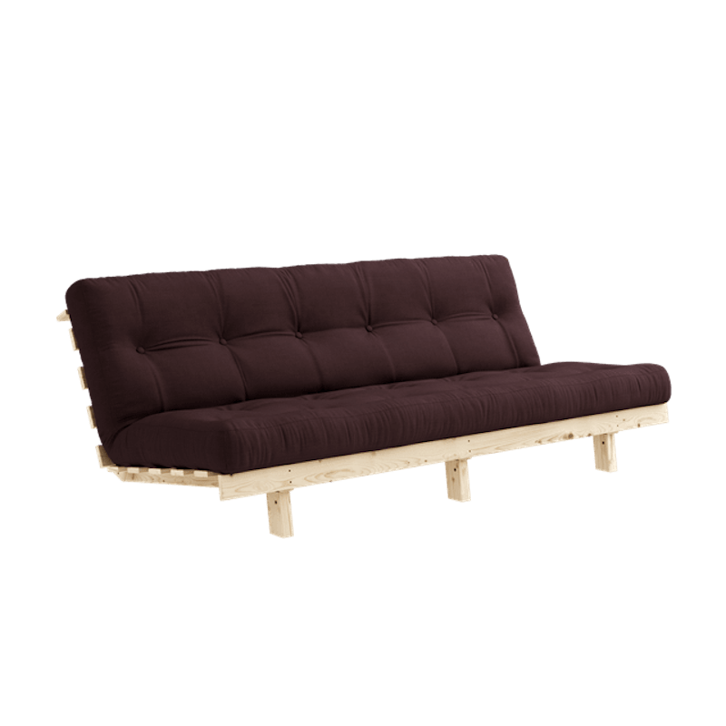 Lean Sovesofa Med Alpha Madrass 130x200 Brun/Raw