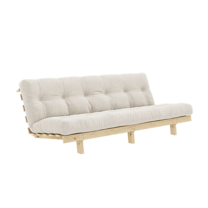 Lean Sovesofa Med Alpha Madrass 130x200 Elfenben/Raw