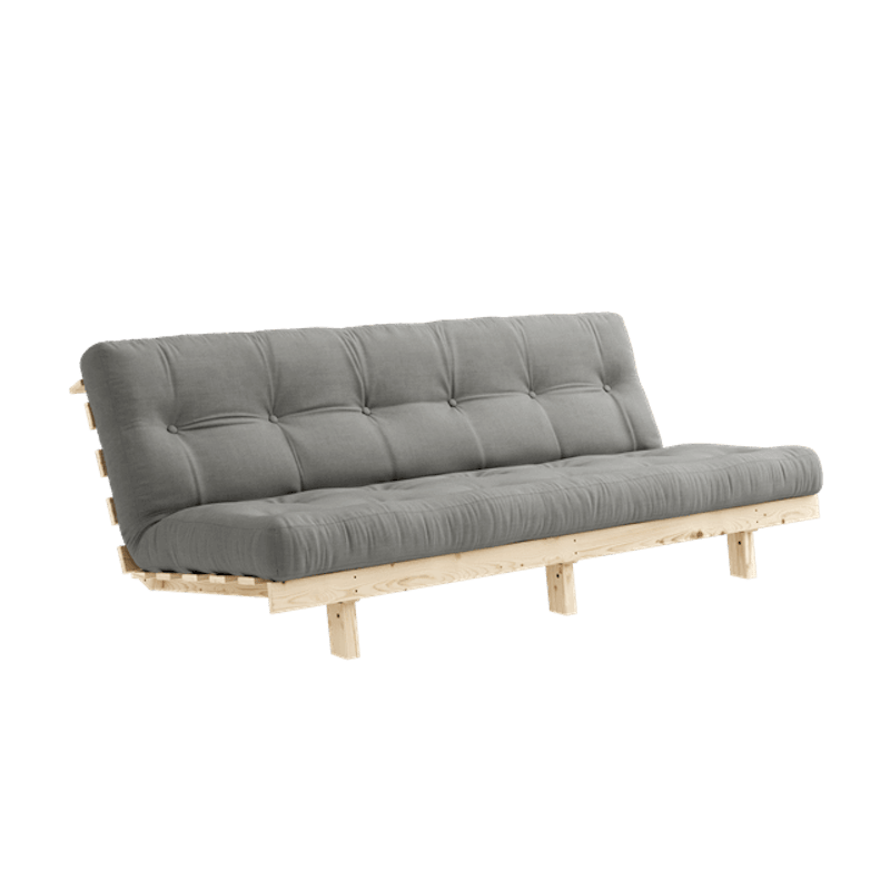 Lean Sovesofa Med Alpha Madrass 130x200 Grå/Raw
