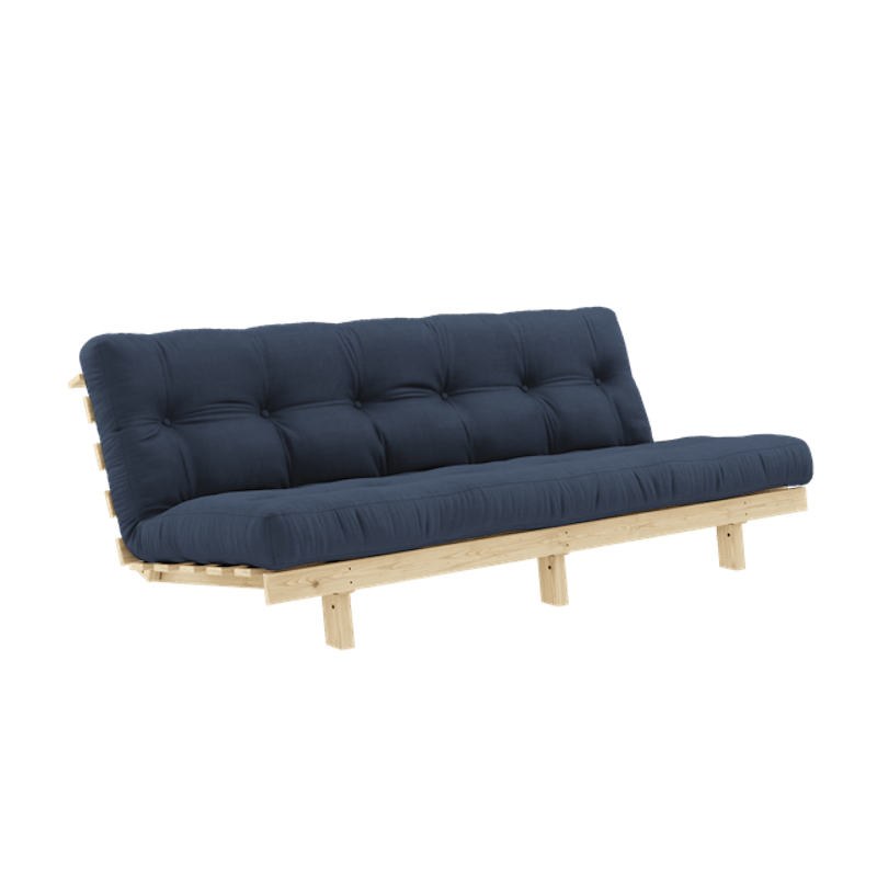 Lean Sovesofa Med Alpha Madrass 130x200 Marineblå/Raw