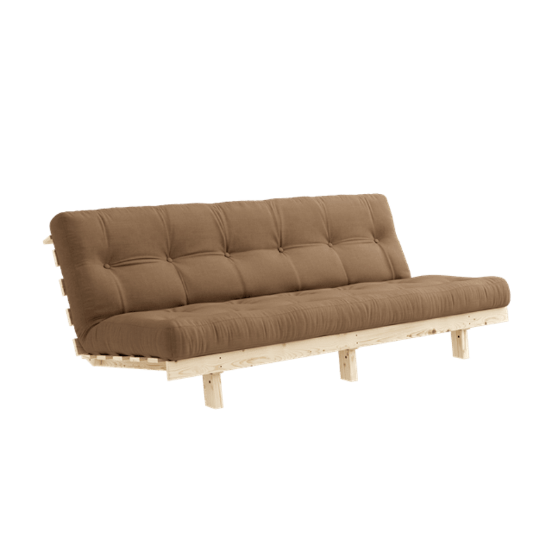 Lean Sovesofa Med Alpha Madrass 130x200 Mokka/Raw