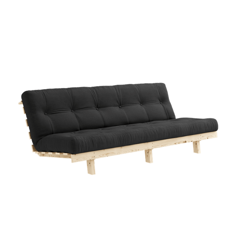 Lean Sovesofa Med Alpha Madrass 130x200 Mørkgrå/Raw