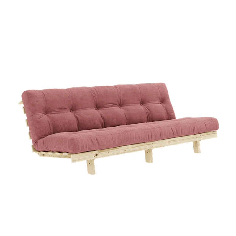 Lean Sovesofa Med Alpha Madrass 130x200 Rosa/Raw