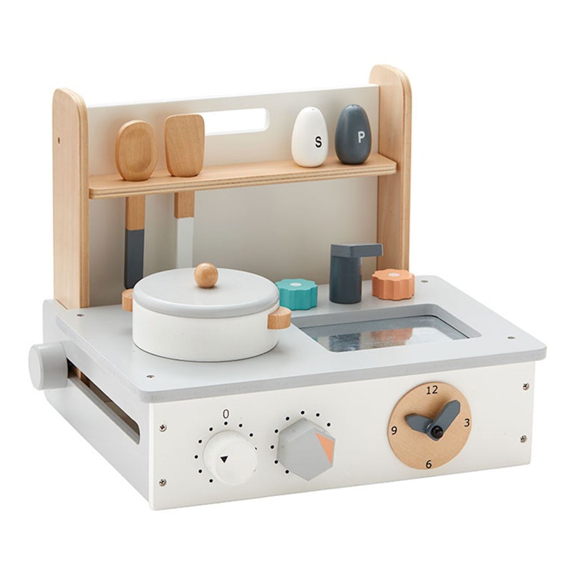 Keittiö Mini Ihopfällbart, Valkoinen/Luonto