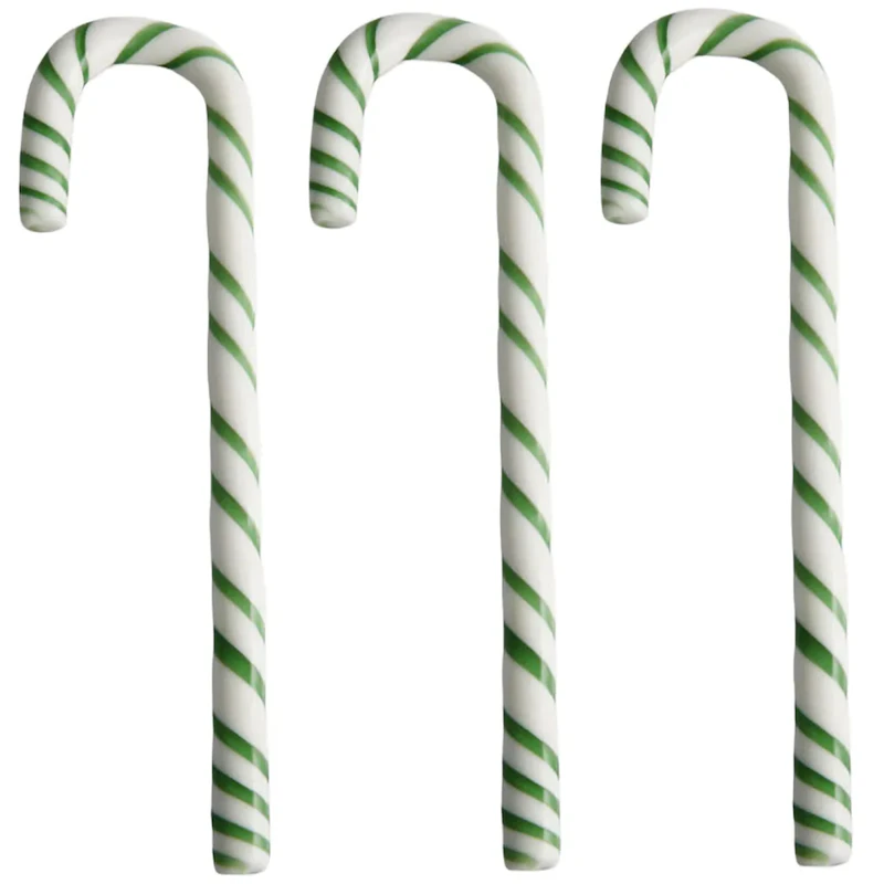 Polka Stick Joulukoriste 17 cm 3 kpl:n pakkaus, Valkoinen/Vihreä