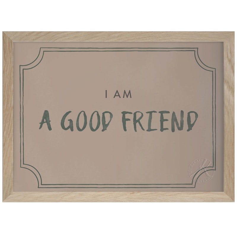 Good Friend Diploma Juliste A4, Dusty Rose